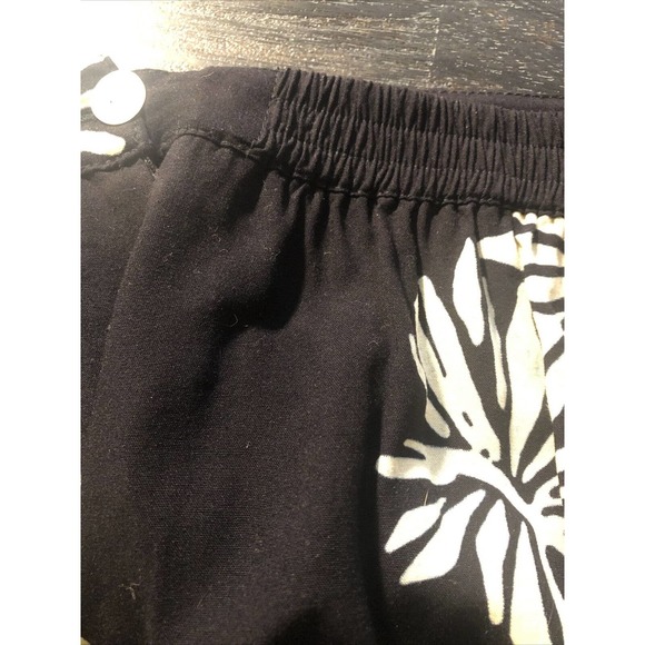 Ladies Maxi Skirt One Sz MEDIUM Black Cream Floral by Wind River Side Zip A Line - Picture 2 of 6